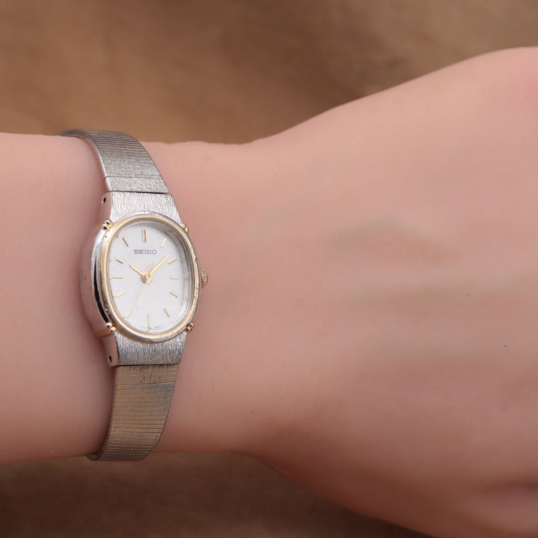 SEIKO 7321-6100 セイコー オーバル ヴィンテージ クォーツ シルバー 