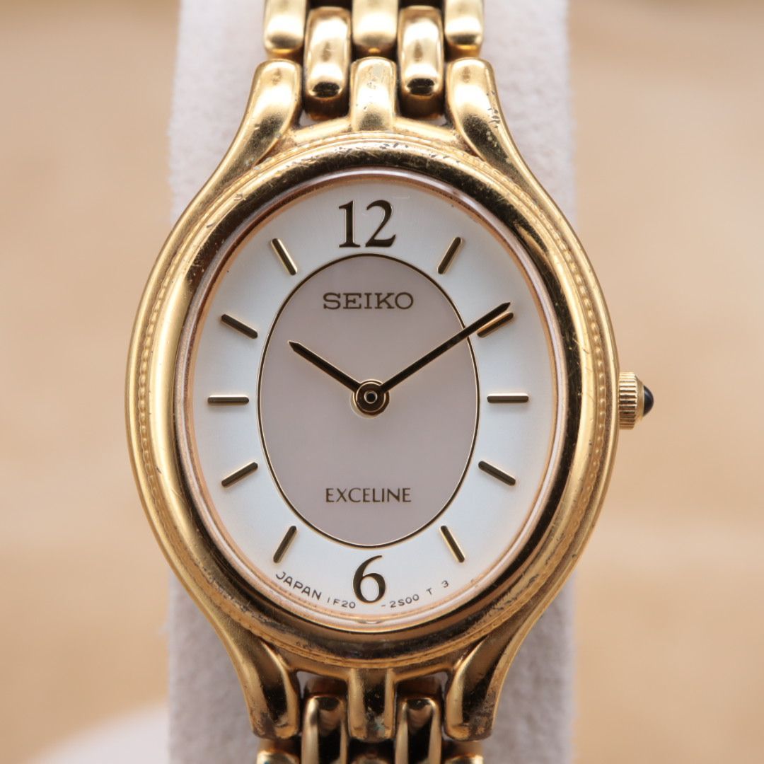 CH89 【電池交換/洗浄済】SEIKO EXCELINE 1F20-6G90 セイコー エク