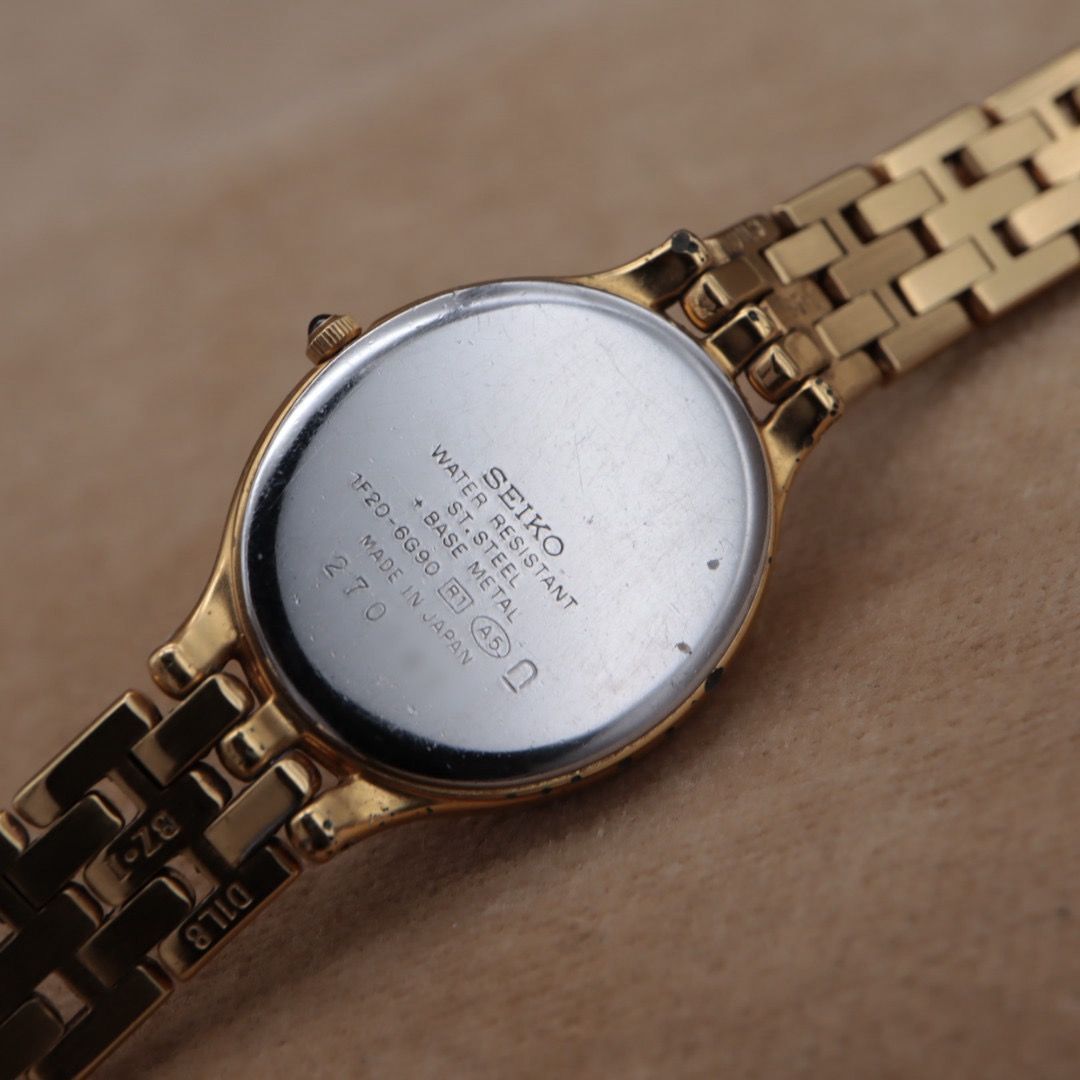 CH89 【電池交換/洗浄済】SEIKO EXCELINE 1F20-6G90 セイコー エク