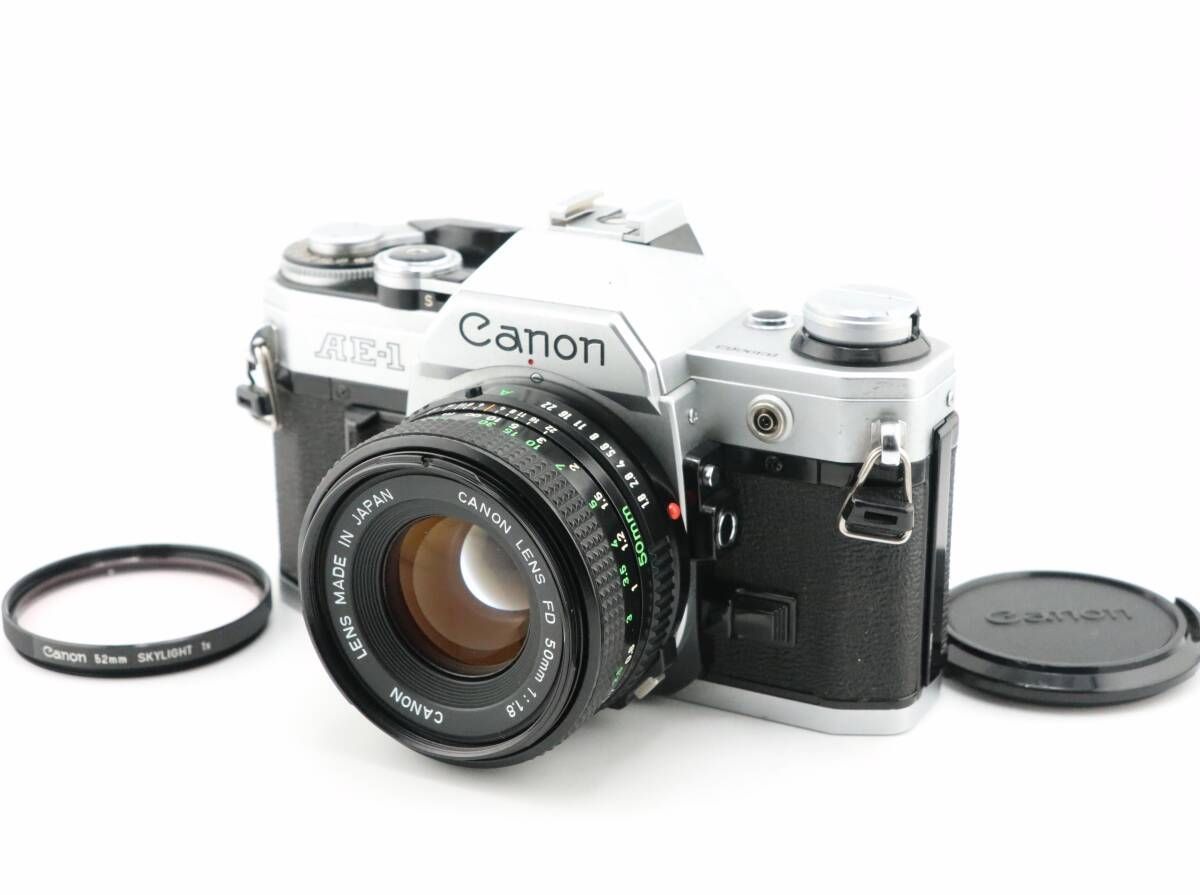 ☆良品☆キヤノン CANON AE-1 シルバー + NewFD 50mm F1.8☆ W0152