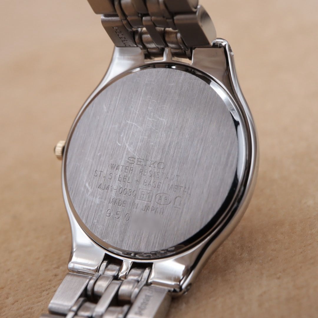 SEIKO EXCELINE 4J41-0030 セイコー エクセリーヌ クォーツ シルバー