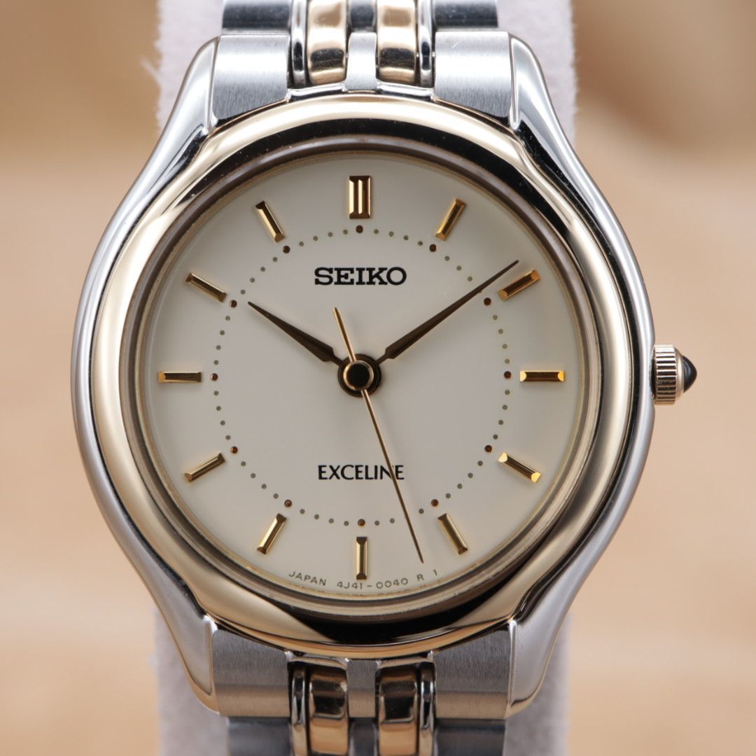 CH90 【電池交換/洗浄済】SEIKO EXCELINE 4J41-0030 セイコー エク