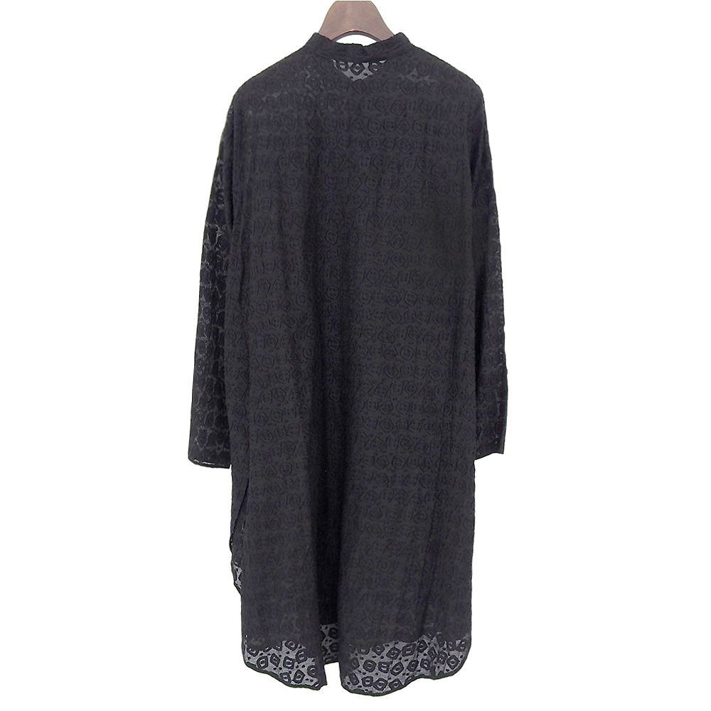 JURGEN LEHL ヨーガンレール シルク×コットン 刺繍 シャツワンピース