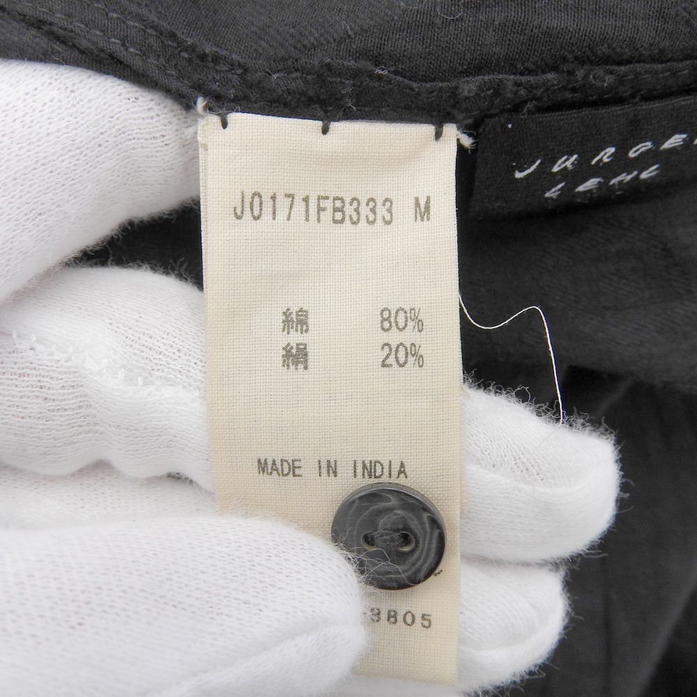 JURGEN LEHL ヨーガンレール シルク×コットン 刺繍 シャツワンピース