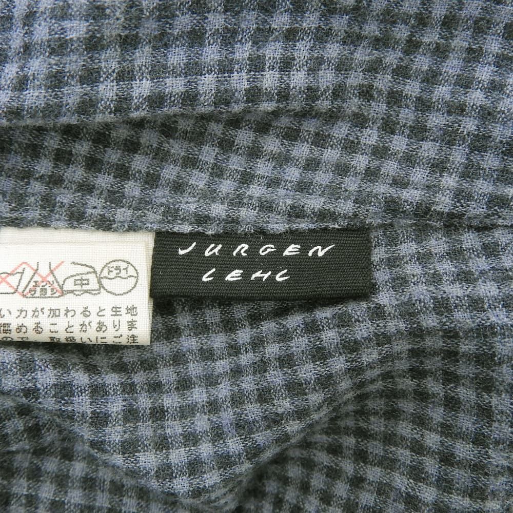 JURGEN LEHL ヨーガンレール ウール チェック シャツワンピース