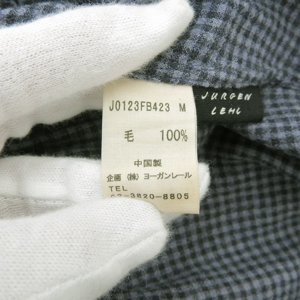 JURGEN LEHL ヨーガンレール ウール チェック シャツワンピース