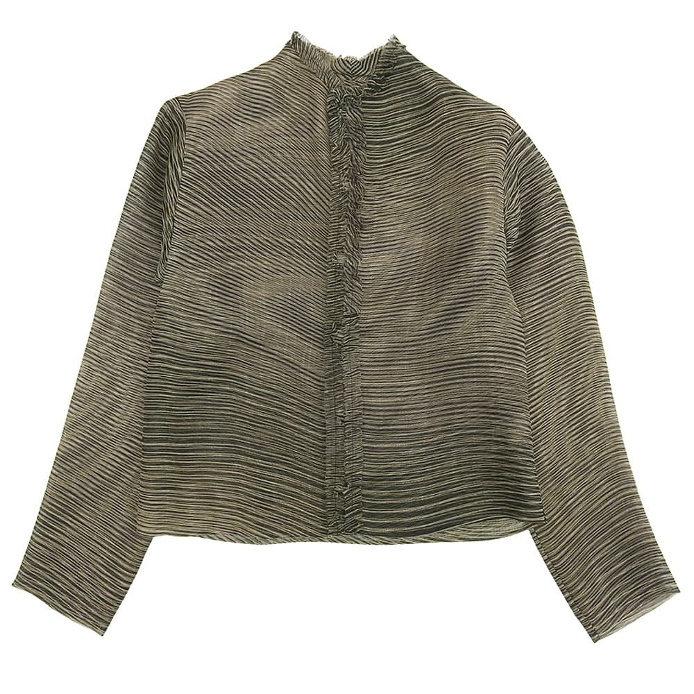 JURGEN LEHL ヨーガンレール シルク100% ボーダー ジャケット