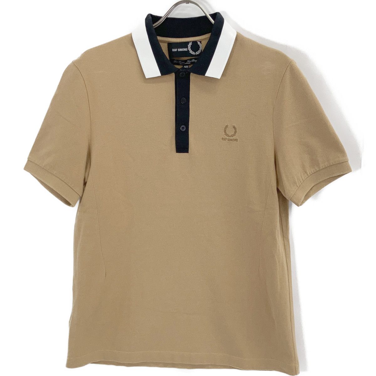 FRED PERRY フレッドペリー ×RAF SIMONS ﾌﾞﾗｳﾝ 鹿の子ﾎﾟﾛｼｬﾂ 40 - メルカリ