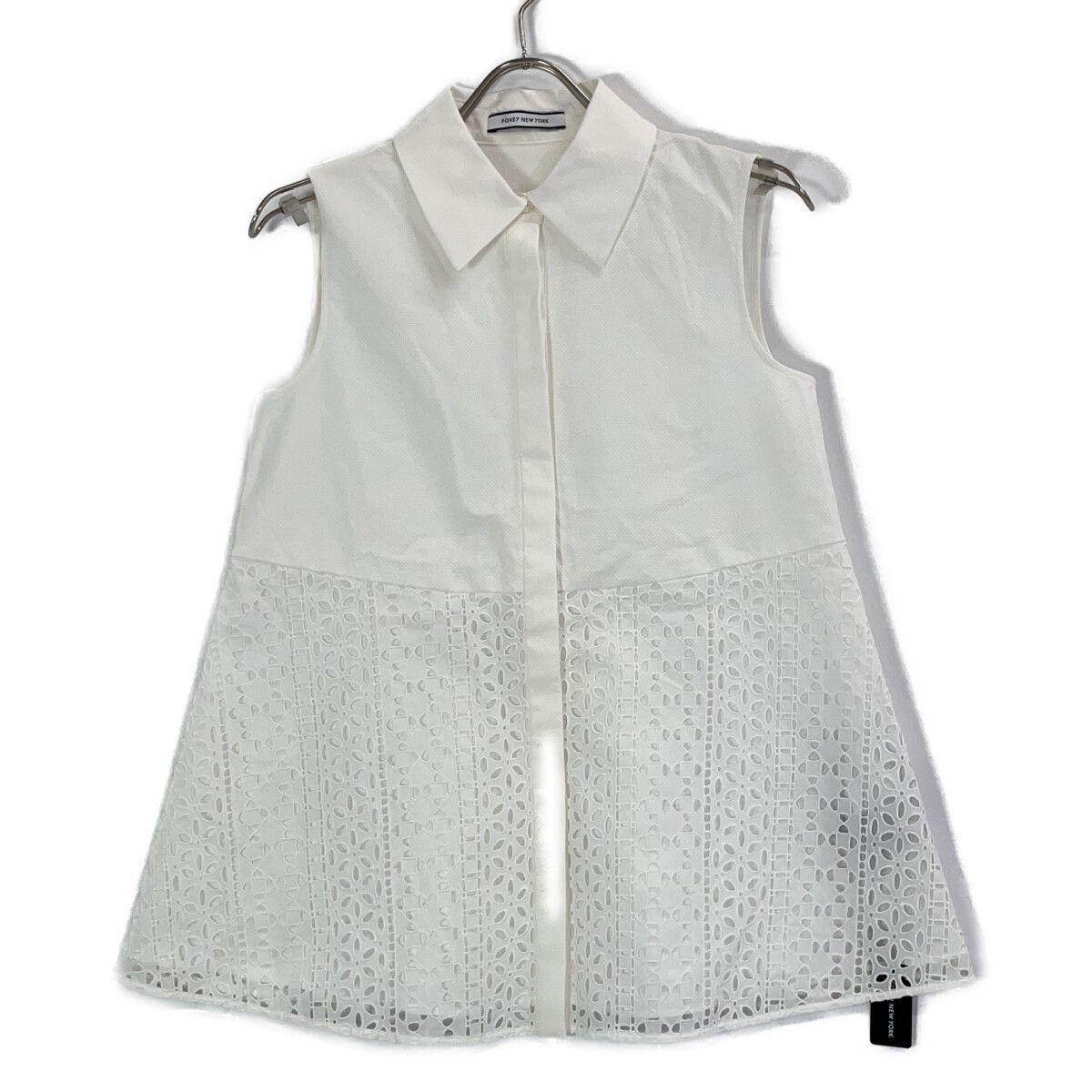 FOXEY NEW YORK フォクシーニューヨーク 44223 ﾎﾜｲﾄ English ﾌﾞﾗｳｽ 38 