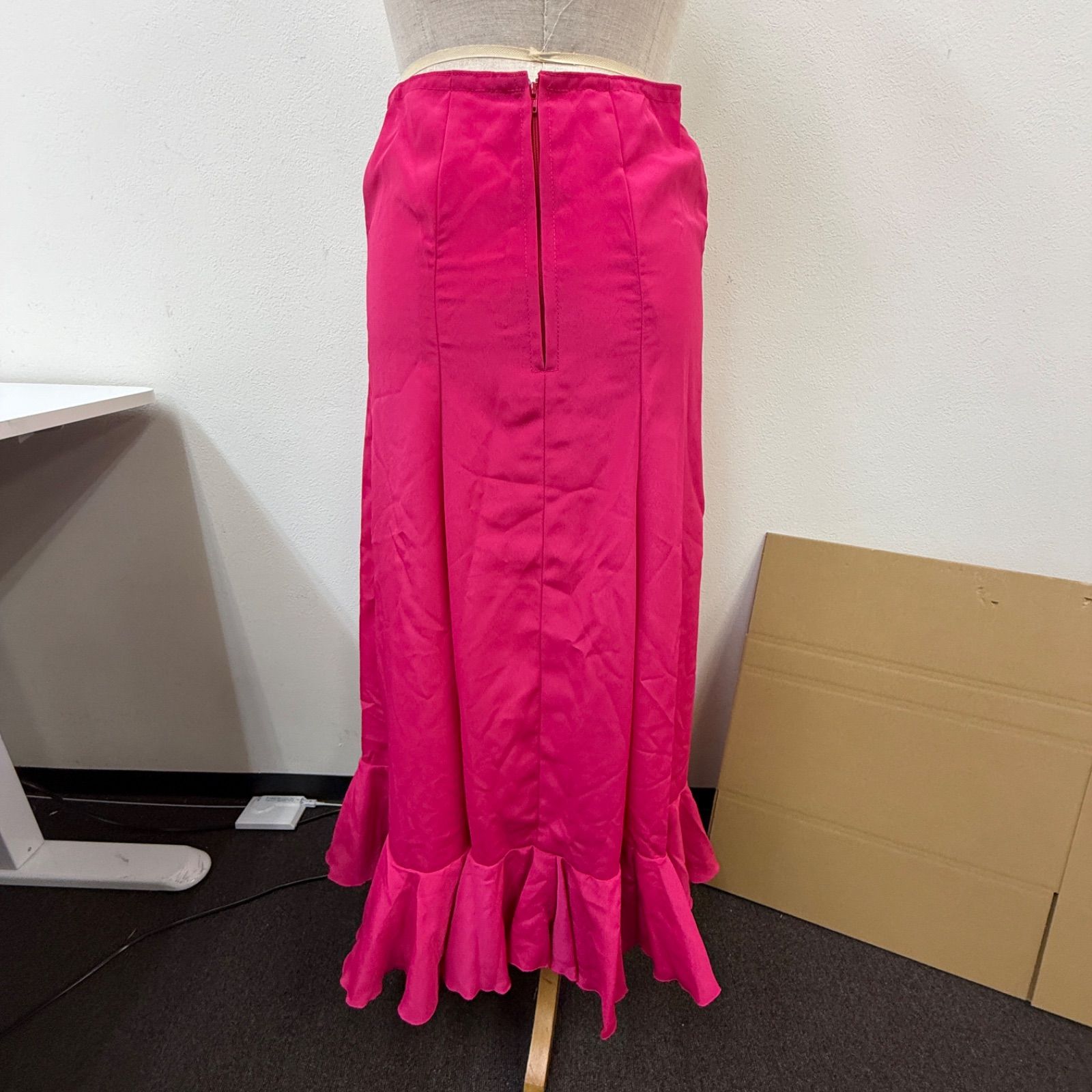 フラメンコ衣装 スカート ファルダ ピンク 無地 シンプル フレア