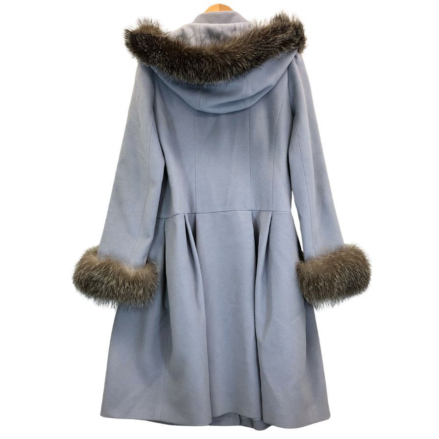 ルネ コート フォックス ファー フード ロング アンゴラ ウール【AFA9