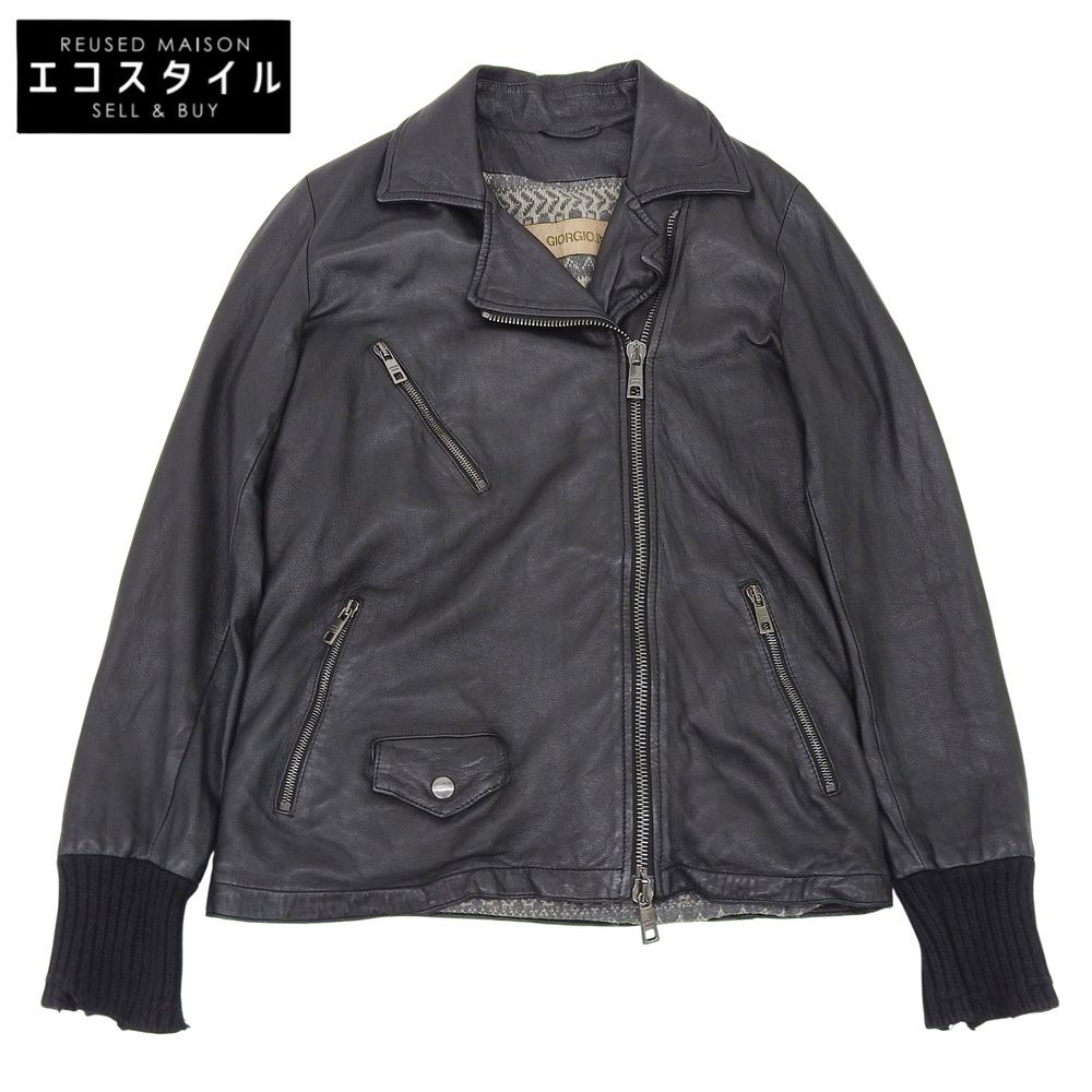 GIORGIOBRATO ジョルジオブラット ダブル ライダース レザー