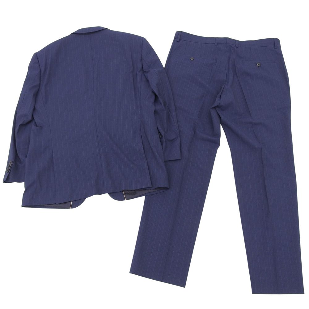 HUGO BOSS　セットアップスーツ　REDA　SUPER 110　ネイビー HUGO BOSS ヒューゴボス 新品同様 ストライプ H-Huge REDA 2P スーツ