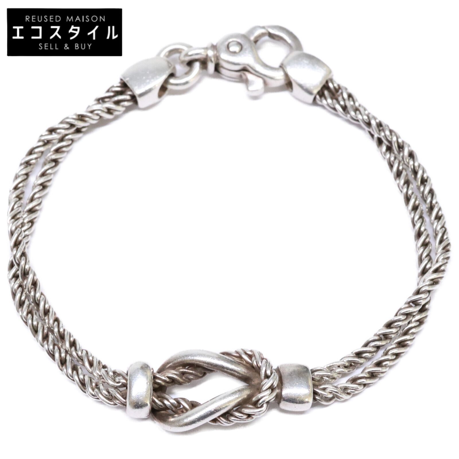 Tiffany&Co. ティファニー センターノット ダブルロープ チェーン 