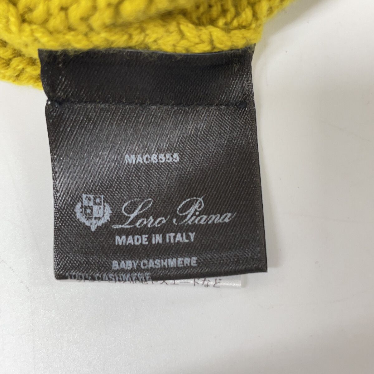 Loro Piana ロロピアーナ FAM0539 ｲｴﾛｰ ｶｼﾐﾔ100 ﾆｯﾄ S - メルカリ