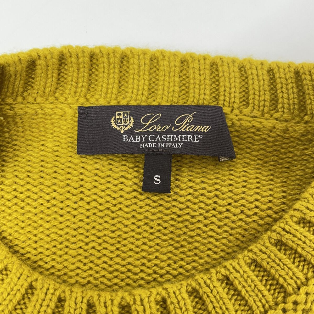 Loro Piana ロロピアーナ FAM0539 ｲｴﾛｰ ｶｼﾐﾔ100 ﾆｯﾄ S - メルカリ