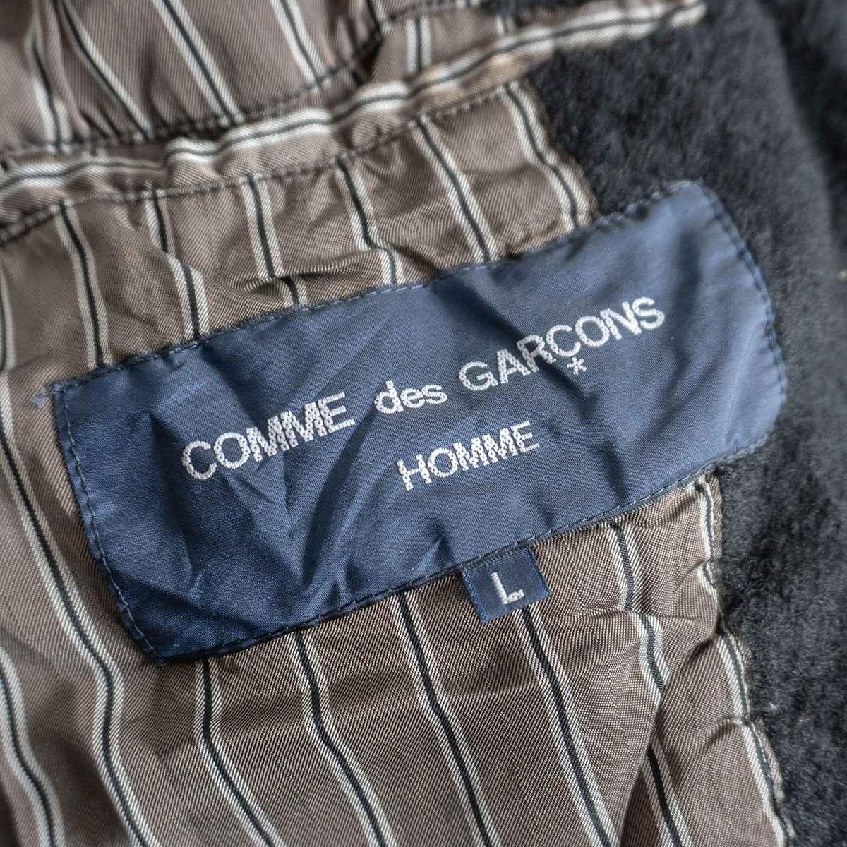 AD2005】COMME des GARCONS HOMME【00s ウール縮絨 ライダースコート 