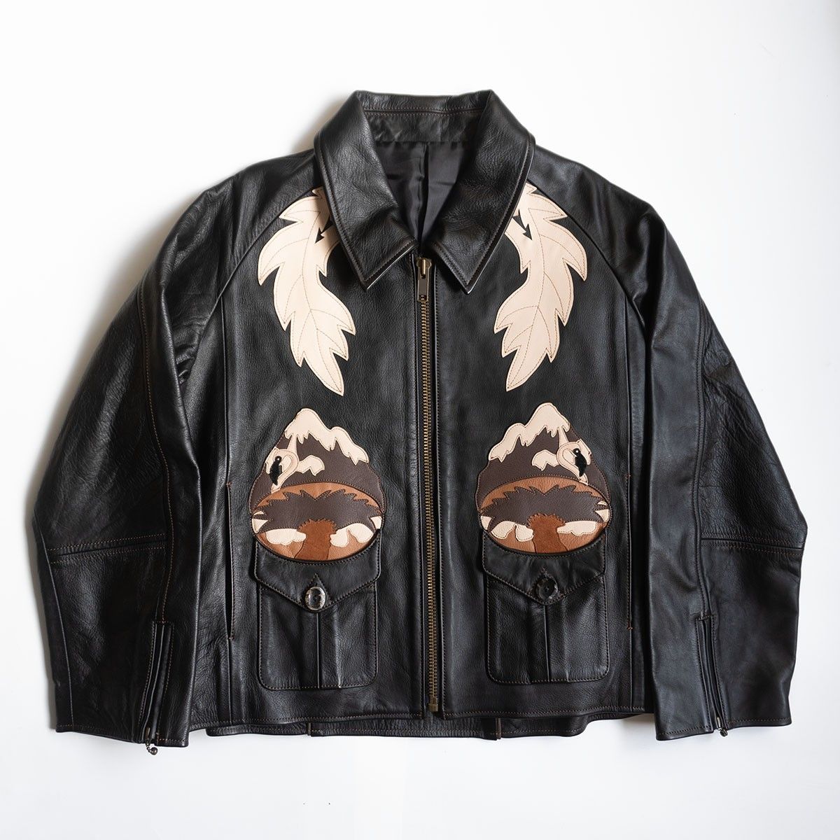極美品】elephant TRIBAL fabrics【606 leather JKT】S レザー 