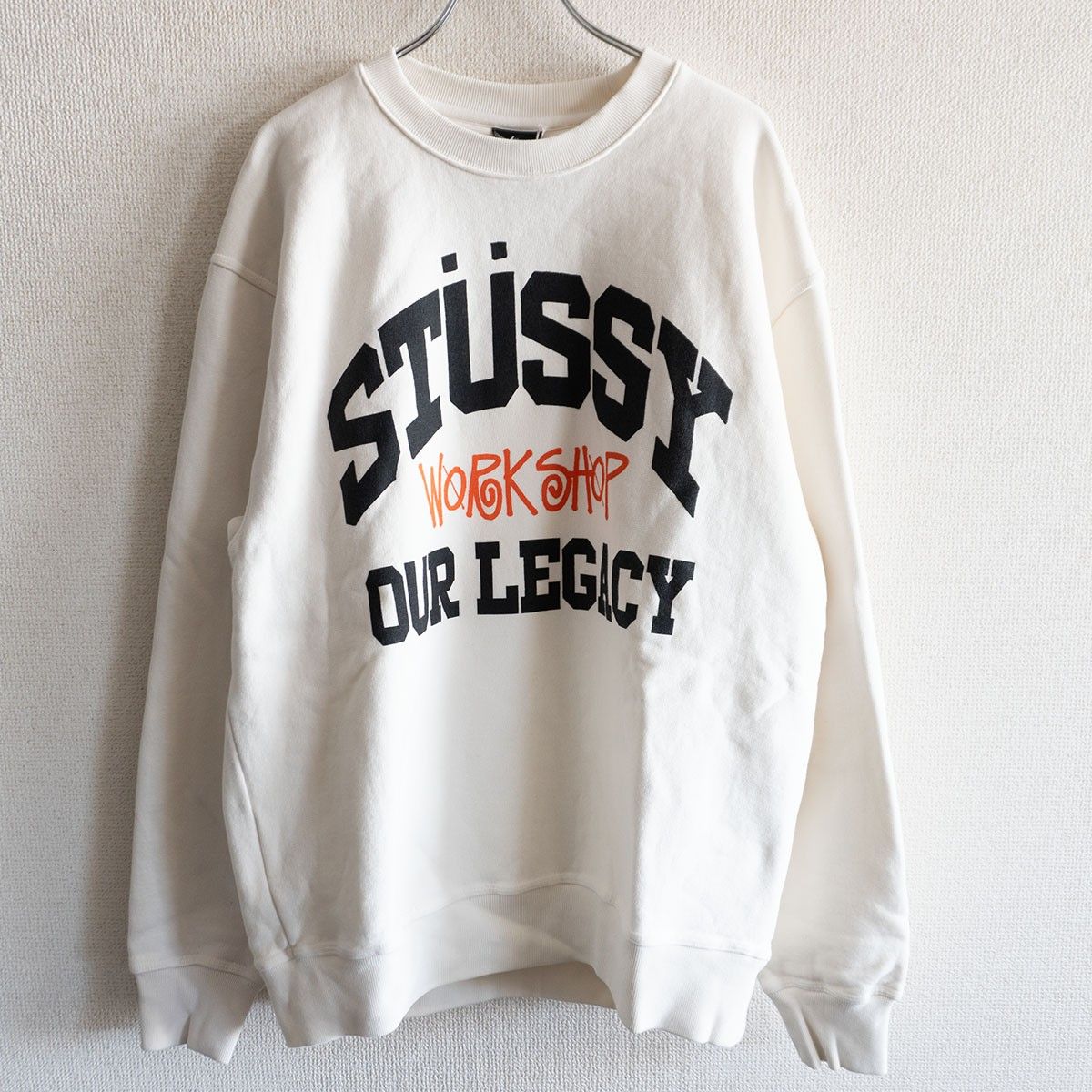 人気】STUSSY×OUR LEGACY【クルーネック スウェット】M ステューシー 