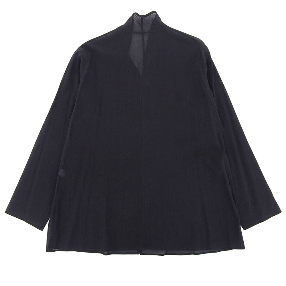 ヨーガンレール トップス チャイナ ノーカラー 2way ネイビー シルク M JURGEN LEHL ヨーガンレール シルク×コットン シャツ トップス