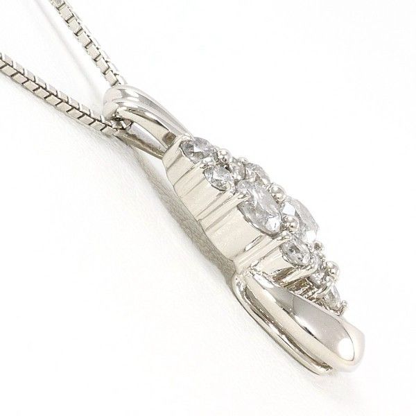 PT900 PT850 ネックレス necklace ダイヤ 0.50 カード鑑別書 総重量約