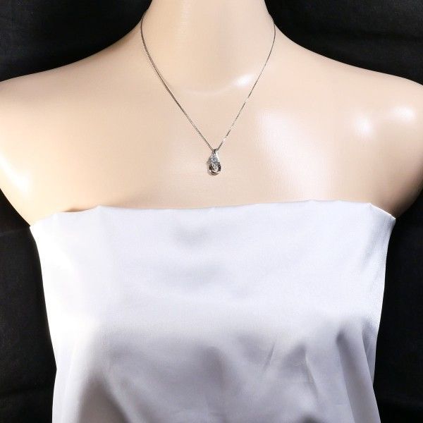 PT900 PT850 ネックレス necklace ダイヤ 0.50 カード鑑別書 総重量約