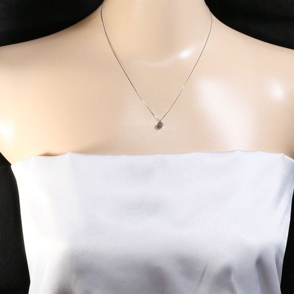 PT900 PT850 ネックレス necklace ブラウンダイヤ 0.58 総重量約1.3g 