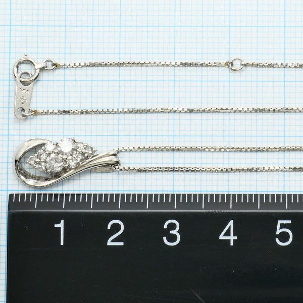 PT900 PT850 ネックレス necklace ダイヤ 0.50 カード鑑別書 総重量約