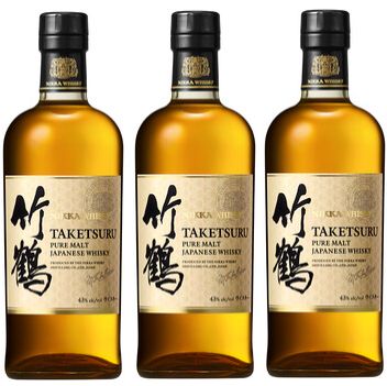 ニッカ 竹鶴 ピュアモルト 700ml 3本 箱なし - メルカリ