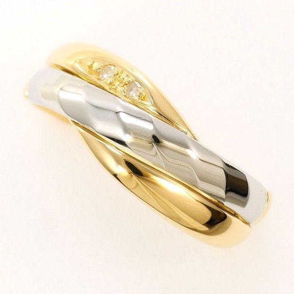 PT900 K18YG リング ring 指輪 13号 ダイヤ 総重量約3.0g - メルカリ