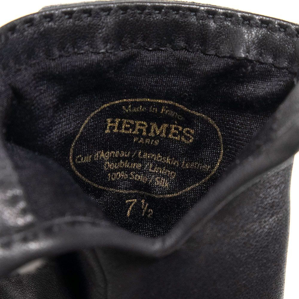 エルメス ケリー ソヤ 手袋 グローブ #7 1/2 ラムスキン レザー