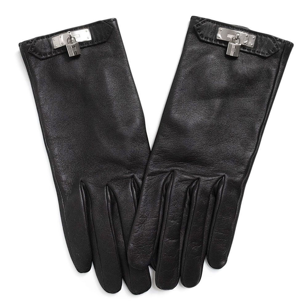 エルメス ケリー ソヤ 手袋 グローブ #7 1/2 ラムスキン レザー