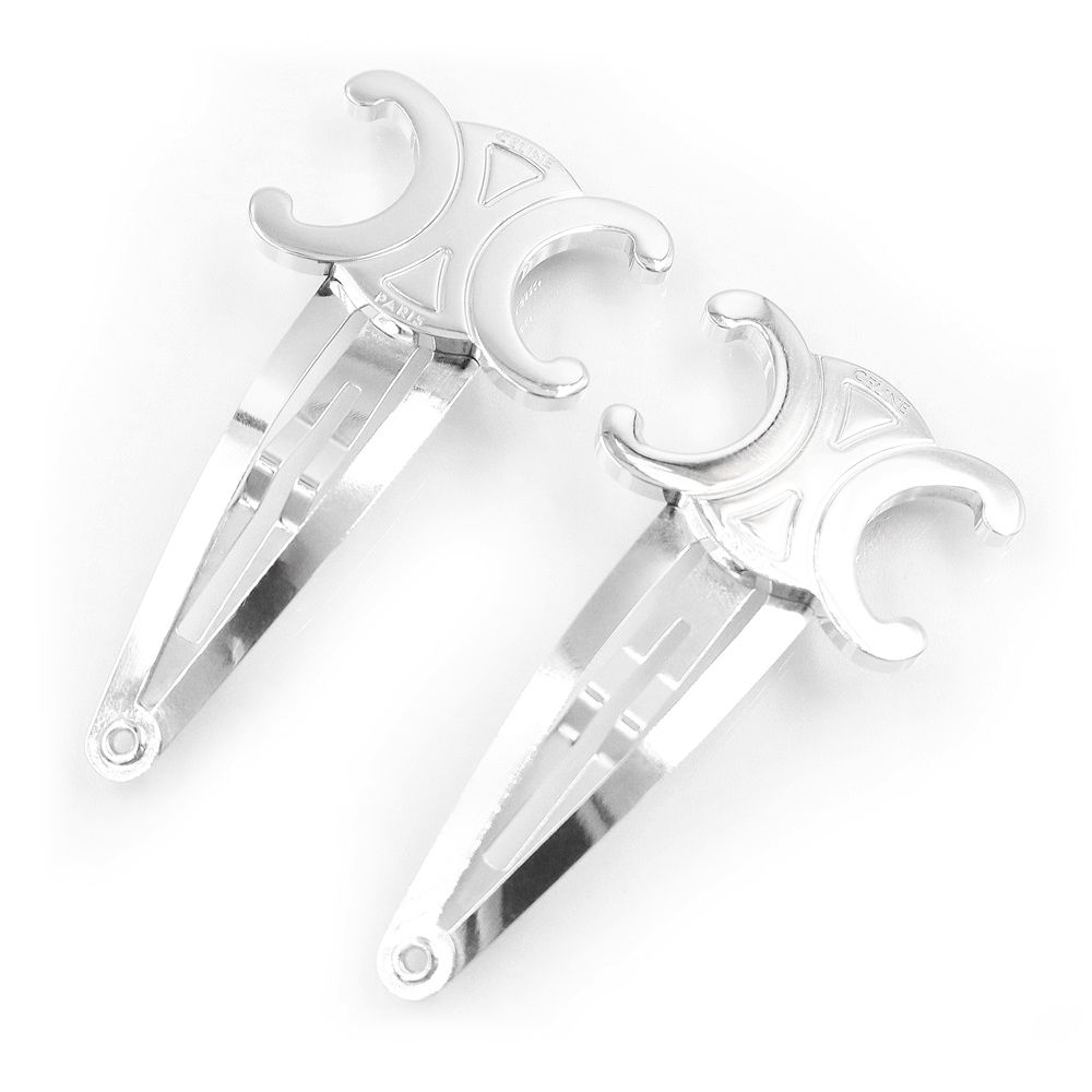 セリーヌ 46Z656SLB トリオンフ スナップ ヘアクリップ 2つセット