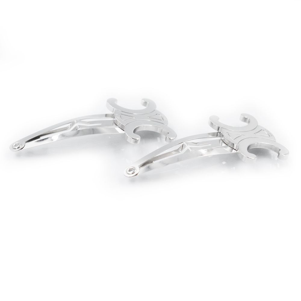 セリーヌ ヘアピン　トリオンフ スナップヘアクリップ　シルバー セリーヌ 46Z656SLB トリオンフ スナップ ヘアクリップ 2つセット