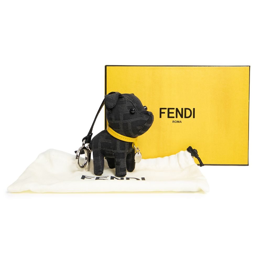 フェンディ 7AP064 ITO チャーム ドッグ 犬 ファブリック カーフスキン