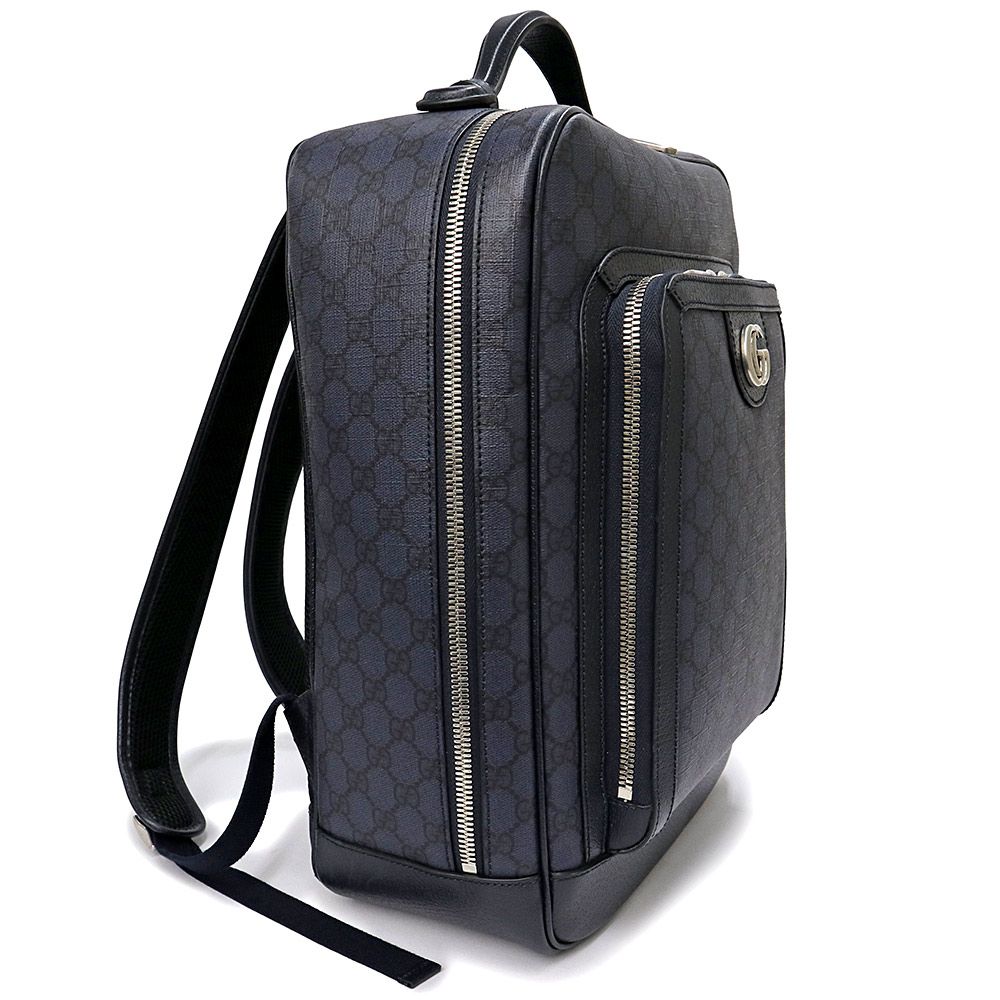 グッチ 745718 オフィディア GGスプリームキャンバス レザー ネイビー