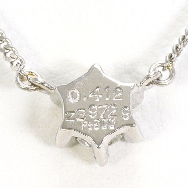 PT900 PT850 ネックレス necklace ダイヤ 0.412 SI2 鑑定書 総重量約