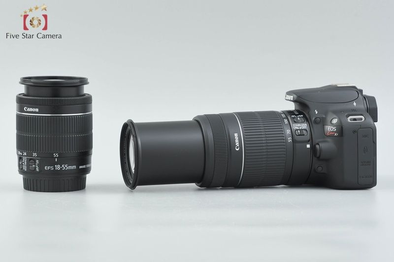 中古】Canon キヤノン EOS Kiss X7 ダブルズームキット ブラック