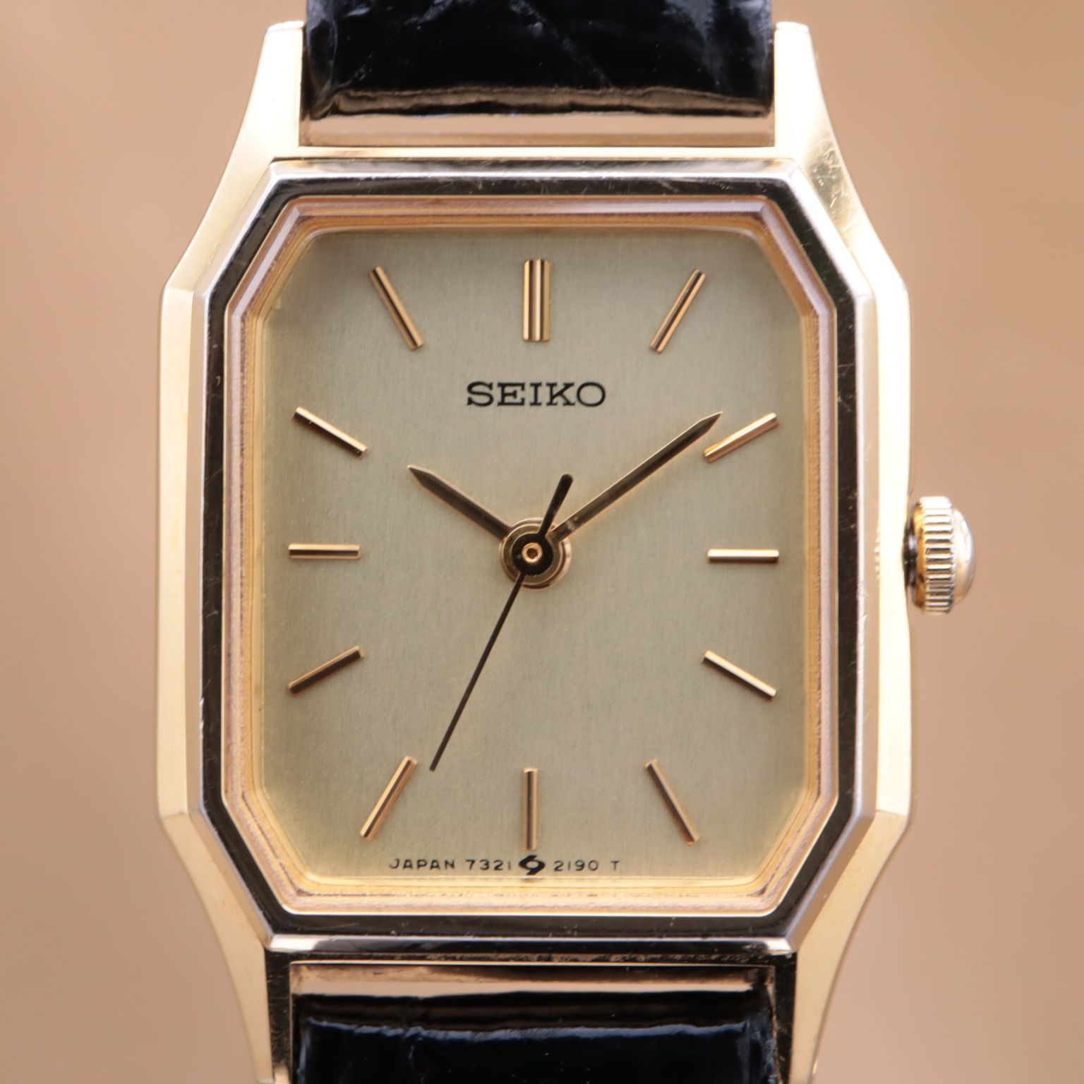 CH91 【電池交換済】SEIKO 7321-6260 セイコー オクタゴン クォーツ