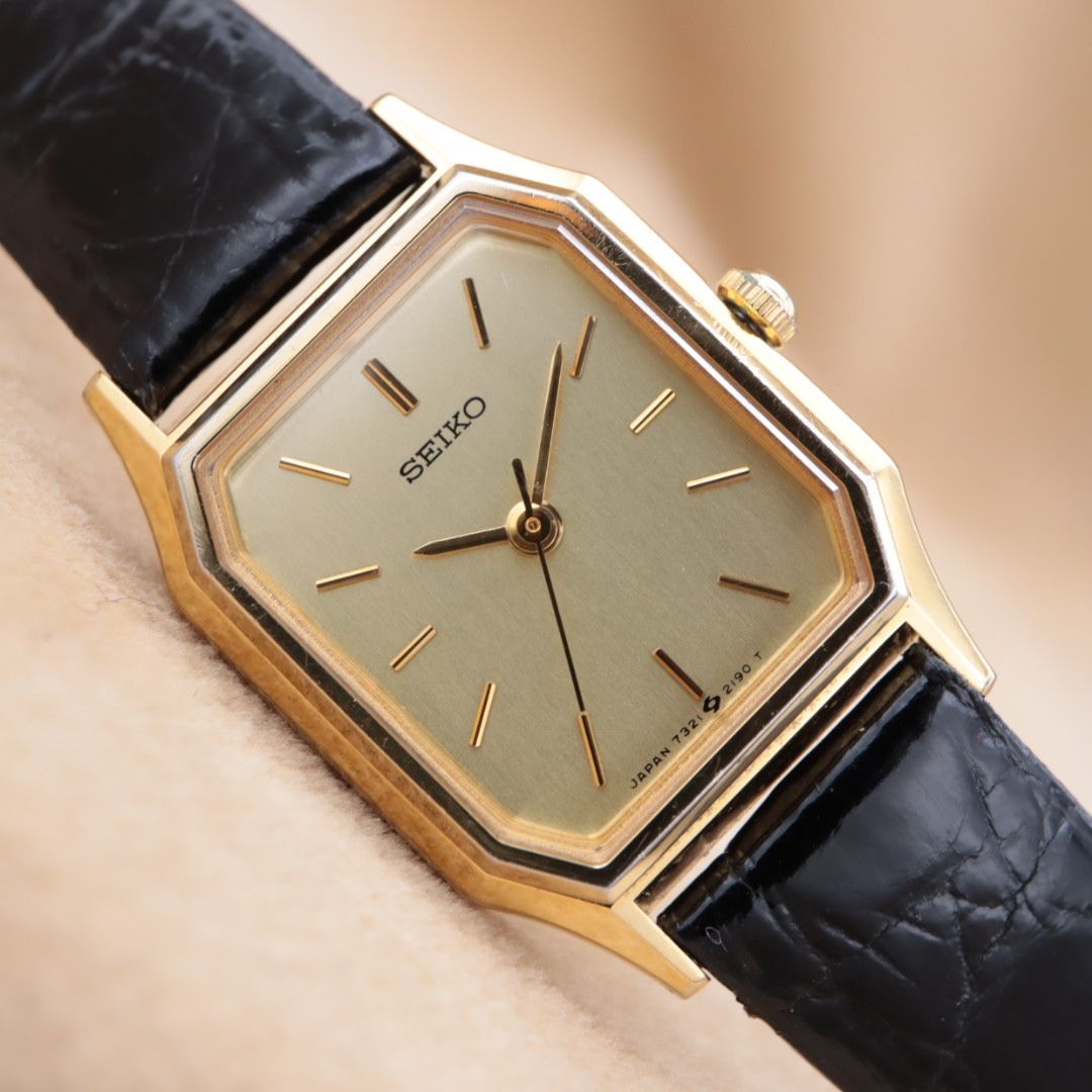 CH91 【電池交換済】SEIKO 7321-6260 セイコー オクタゴン クォーツ