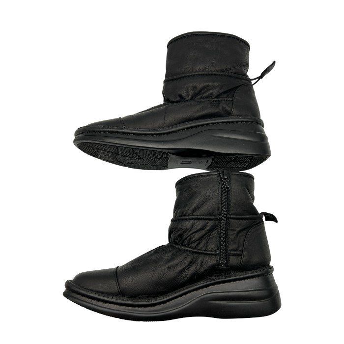 T.b センソユニコ レザー ショート ブーツ 23.5cm ブラック 靴