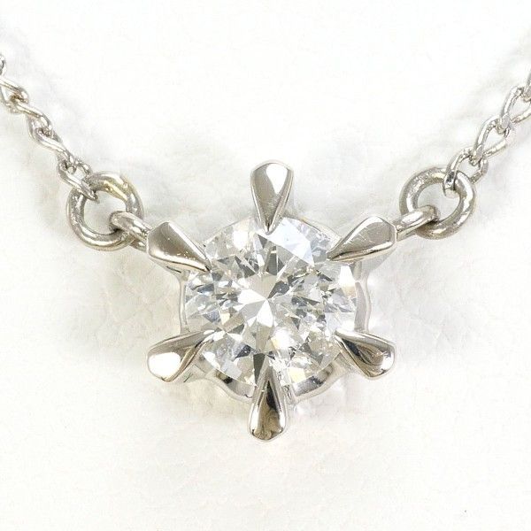 PT850　ネックレス　necklace　ダイヤ　0.31　鑑定書　総重量約2.6g　約38cm