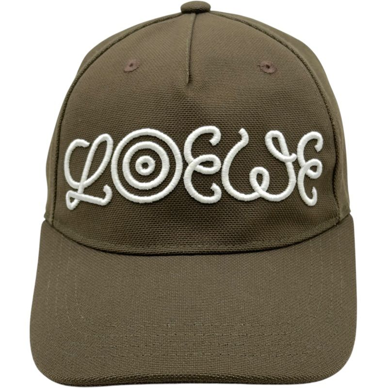ロエベ LOEWE ロゴ刺繡ベースボールキャップ K664P99X07 カーキ