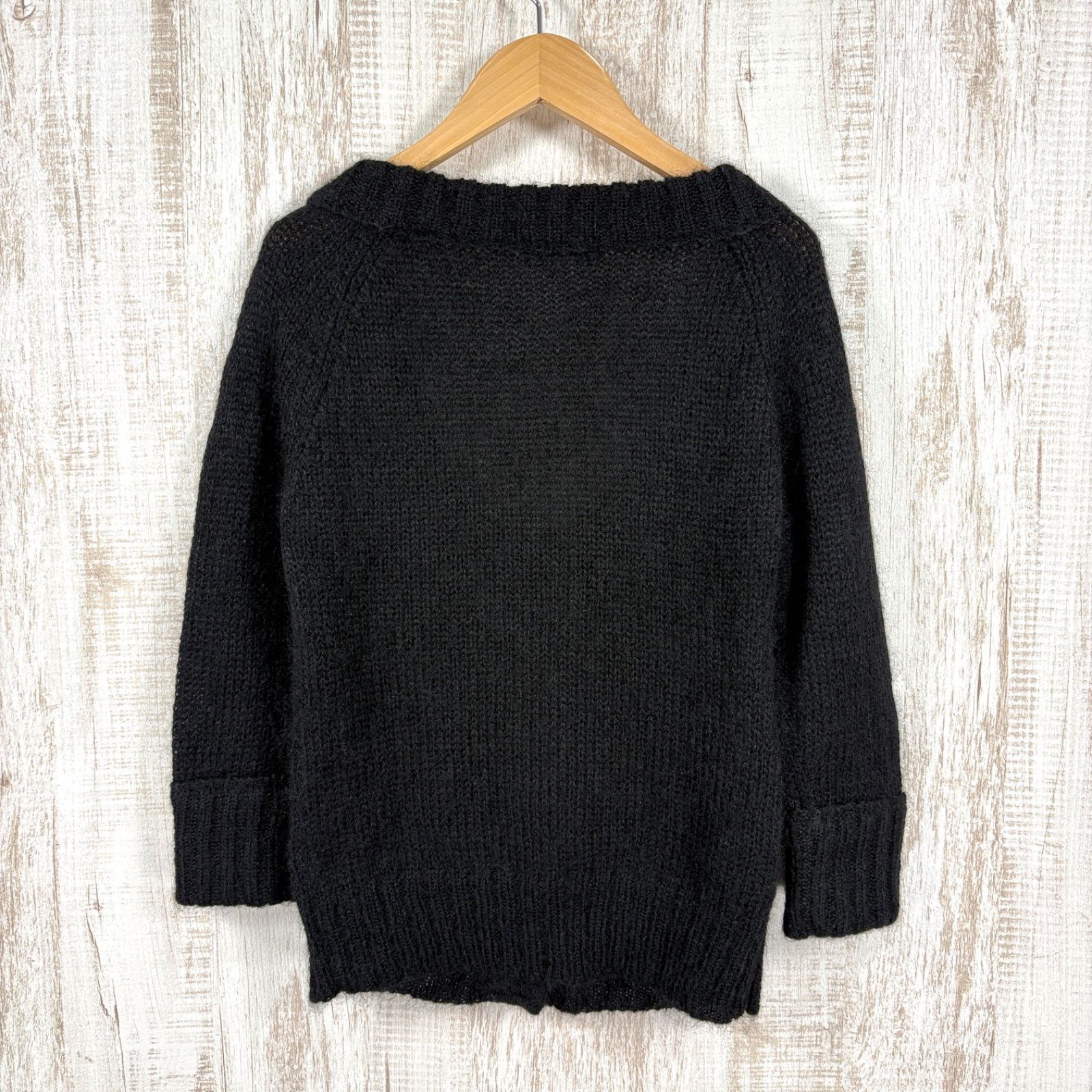 最終値下げ Burberry Blue Label 長袖セーター ブラック 美品 BURBERRY BLUE LABEL バーバリーブルーレーベル ロゴボタン U