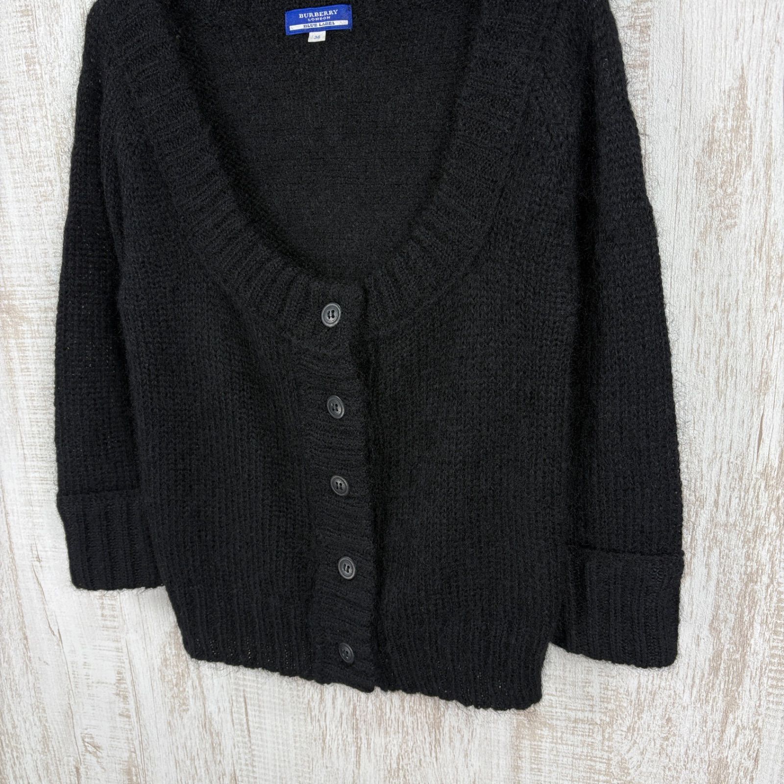 美品 BURBERRY BLUE LABEL バーバリーブルーレーベル ロゴボタン U
