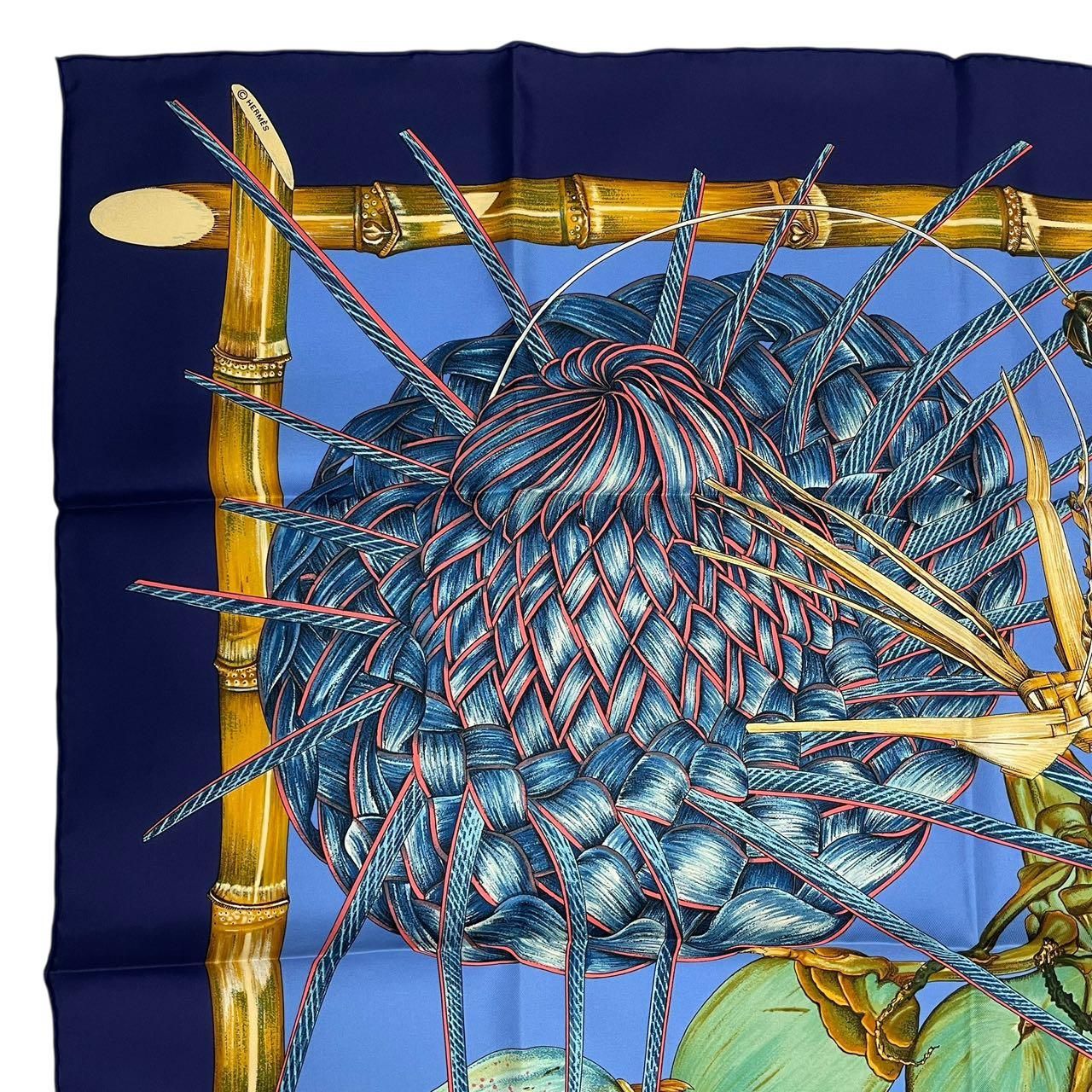 レア 新品同様 HERMES エルメス カレ90 Jardin Creole クレオルの楽園