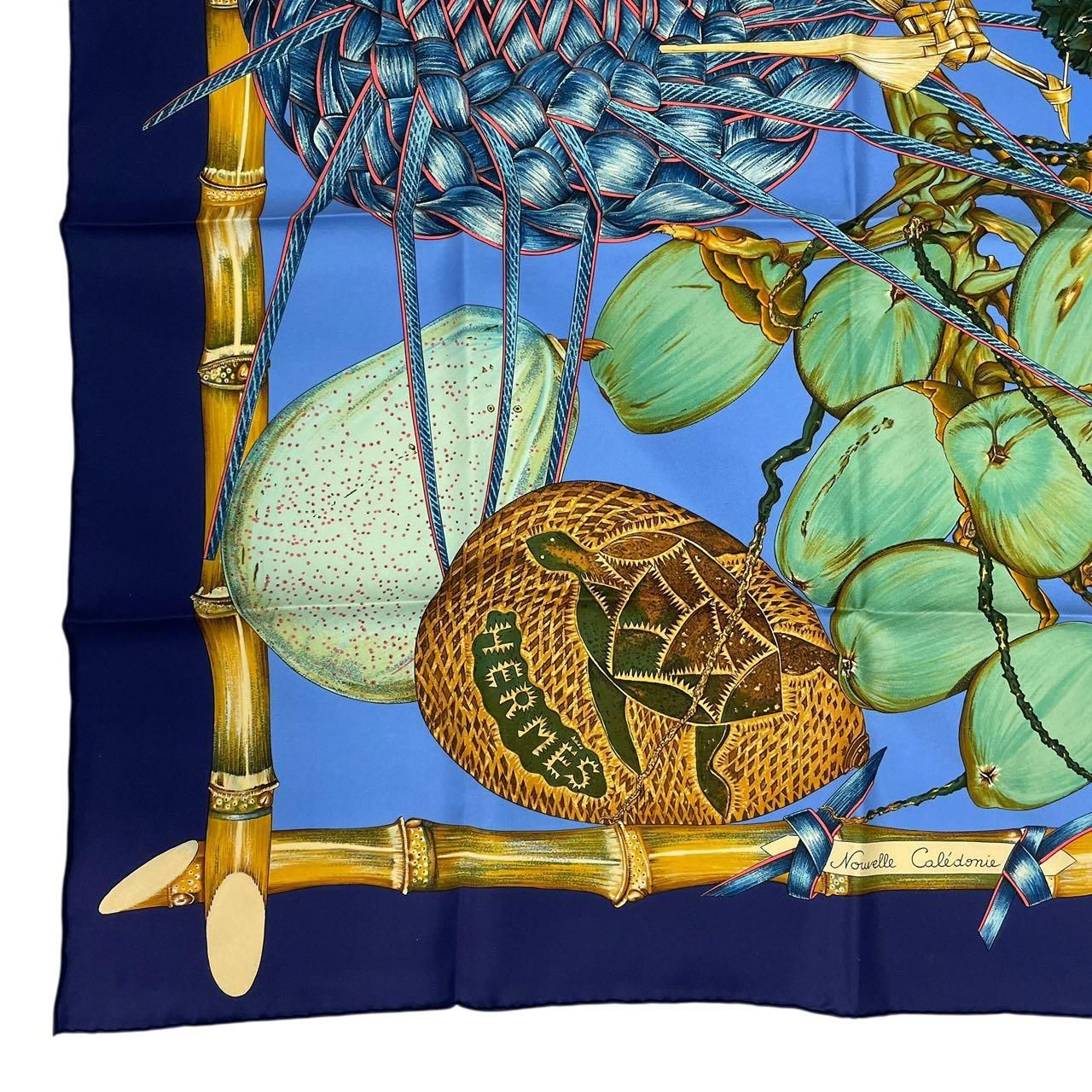 レア 新品同様 HERMES エルメス カレ90 Jardin Creole クレオルの楽園