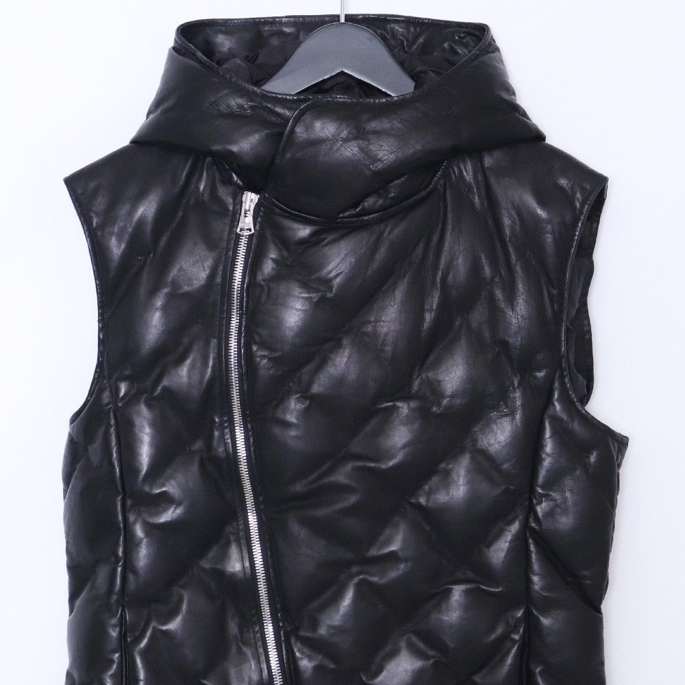 ISAMU KATAYAMA BACKLASH キルティングレザーダウンベスト XLサイズ