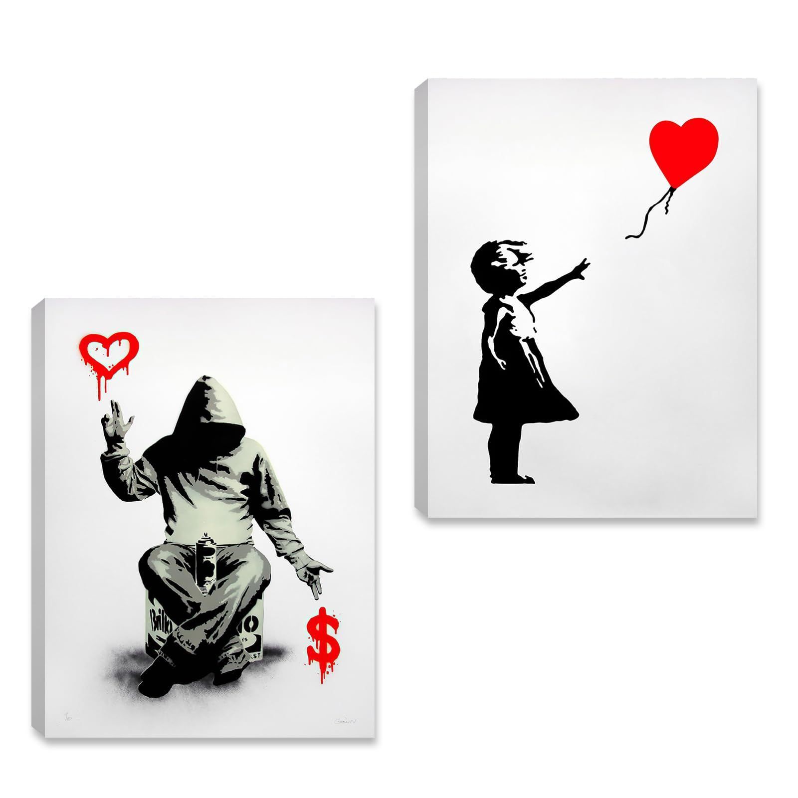 新品 バンクシー 風船と少女 愛とお金 アートポスター 絵画 ポスター