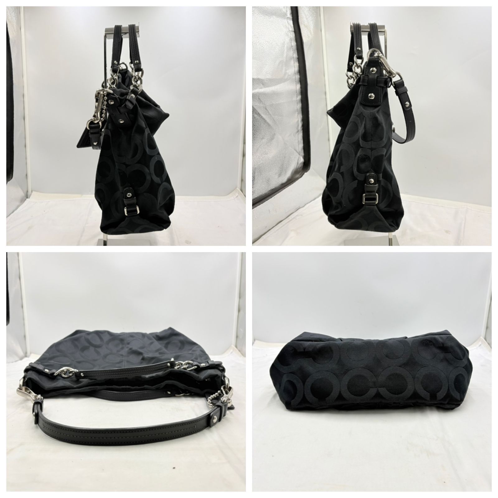 COACH コーチ 2wayバッグ ハンドバッグ シグネチャー 黒 14147 ❗️✨2WAYでシーンに合わせて✨❗️】COACH コーチ 2WAY シグネチャー